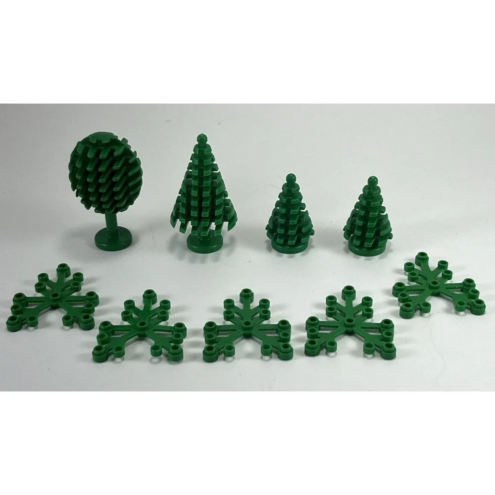 Vintage Lego Green Trees Leaves Pines Town City‎ Round Triangle Replacements